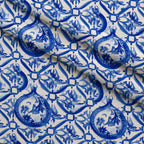 Sapphire Snowfall Pattern 4 Minky Fabric — plush minky folded close-up preview (mv-minky-v1:lying)