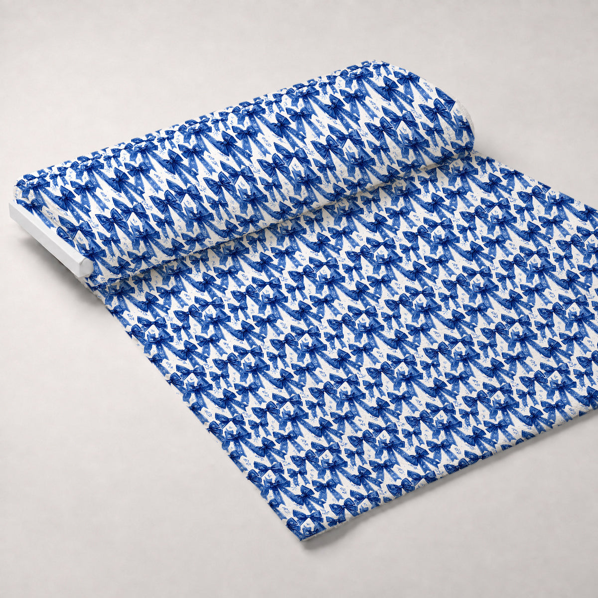 Sapphire Snowfall Pattern 5 Minky Fabric — plush minky unrolled bolt preview (mv-minky-v1:bolt)