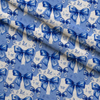 Sapphire Snowfall Pattern 6 Minky Fabric — plush minky folded close-up preview (mv-minky-v1:lying)