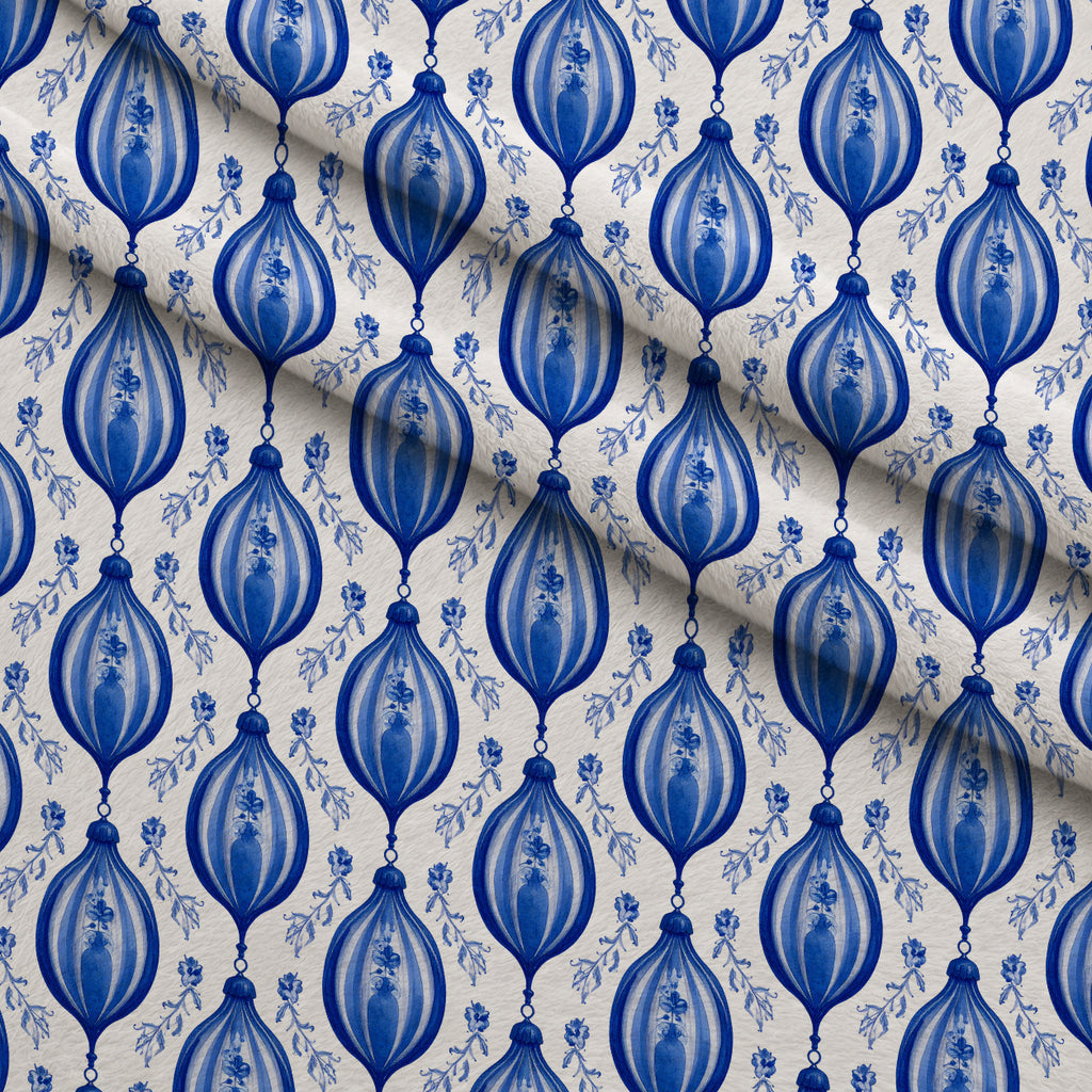 Sapphire Snowfall Pattern 7 Minky Fabric — plush minky folded close-up preview (mv-minky-v1:lying)