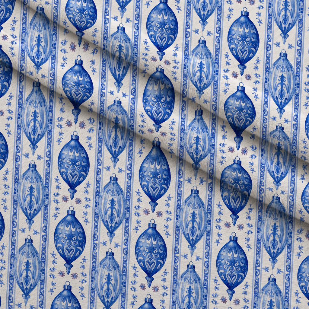 Sapphire Snowfall Pattern 8 Minky Fabric — plush minky folded close-up preview (mv-minky-v1:lying)