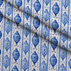 Sapphire Snowfall Pattern 8 Minky Fabric — plush minky folded close-up preview (mv-minky-v1:lying)