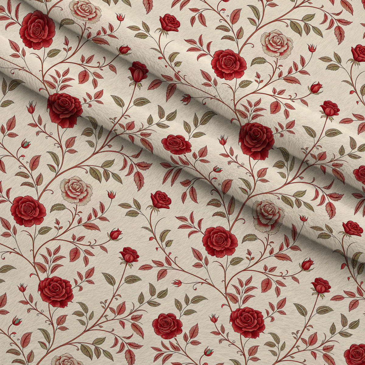 Scarlet Hive Pattern 14 Minky Fabric — plush minky folded close-up preview (mv-minky-v1:lying)
