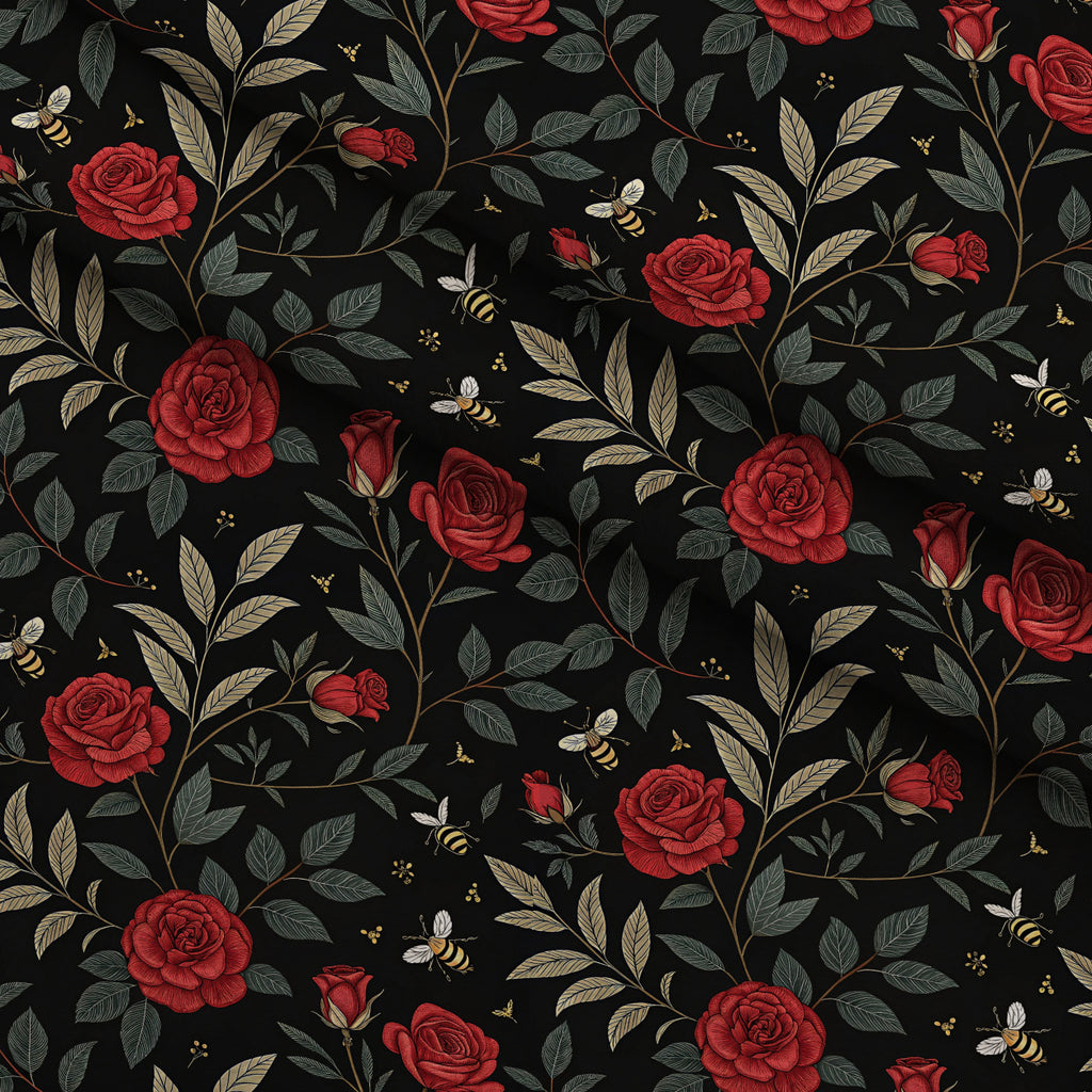 Scarlet Hive Pattern 21 Minky Fabric — plush minky folded close-up preview (mv-minky-v1:lying)