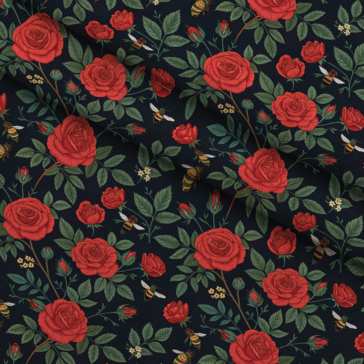 Scarlet Hive Pattern 3 Minky Fabric — plush minky folded close-up preview (mv-minky-v1:lying)