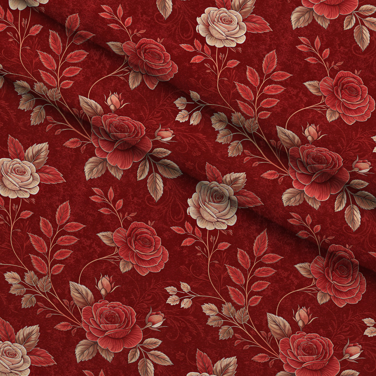 Scarlet Hive Pattern 7 Minky Fabric — plush minky folded close-up preview (mv-minky-v1:lying)