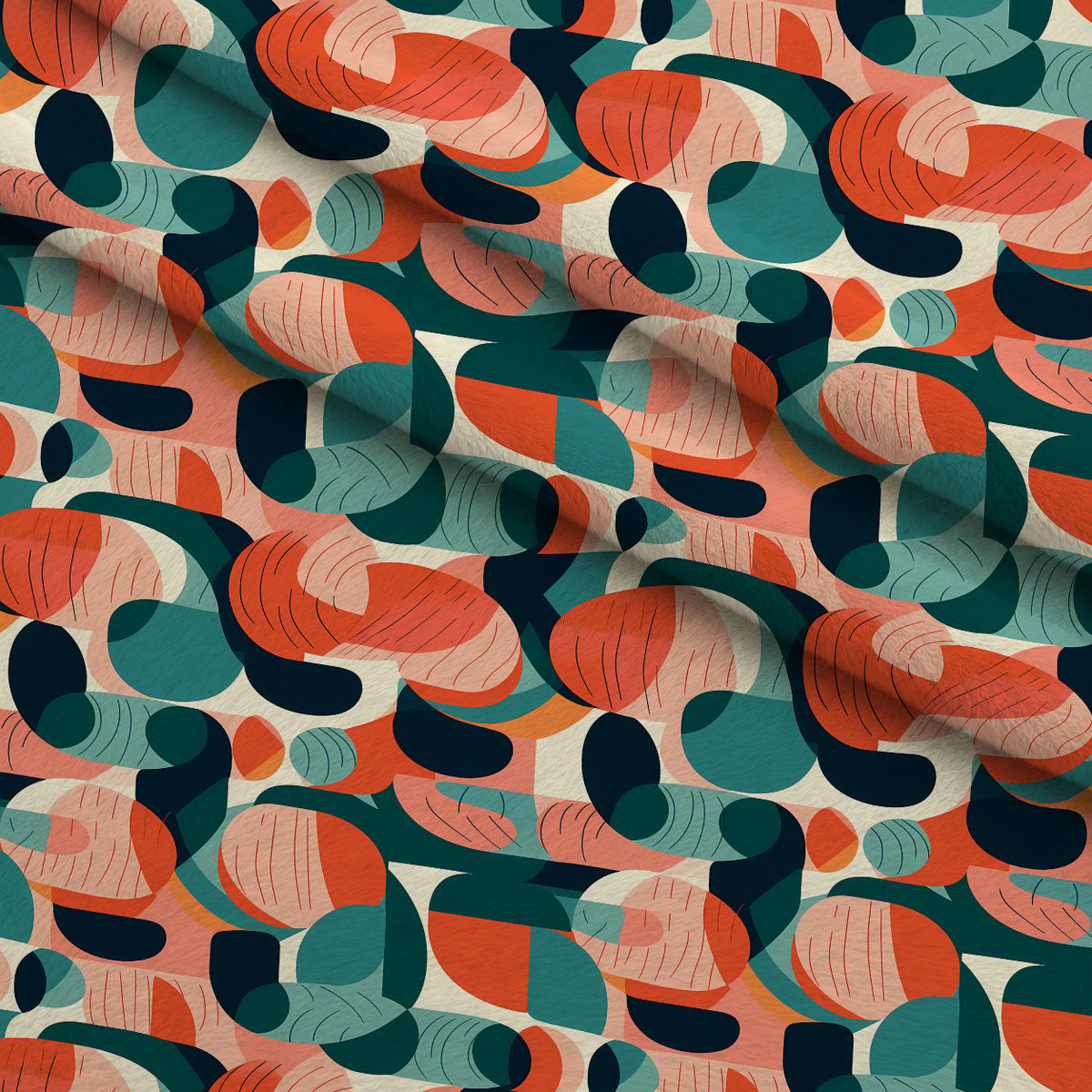 Sculptural Sunroom Pattern 3 Minky Fabric — plush minky folded close-up preview (mv-minky-v1:lying)