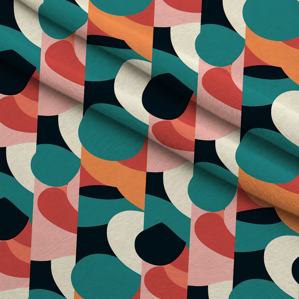Sculptural Sunroom Pattern 8 Minky Fabric — plush minky folded close-up preview (mv-minky-v1:lying)