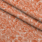 Sepia Blooms Pattern 12 Minky Fabric — plush minky folded close-up preview (mv-minky-v1:lying)