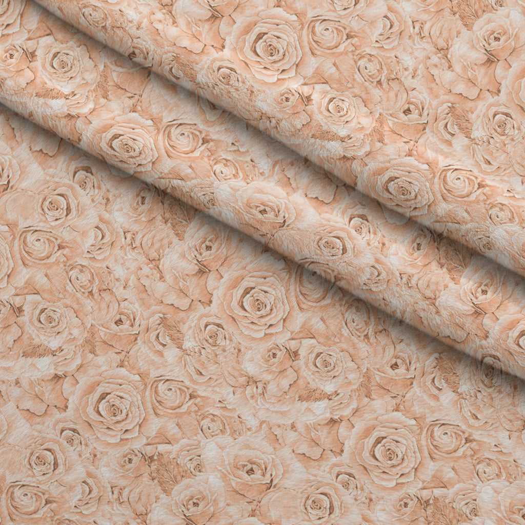Sepia Blooms Pattern 17 Minky Fabric — plush minky folded close-up preview (mv-minky-v1:lying)