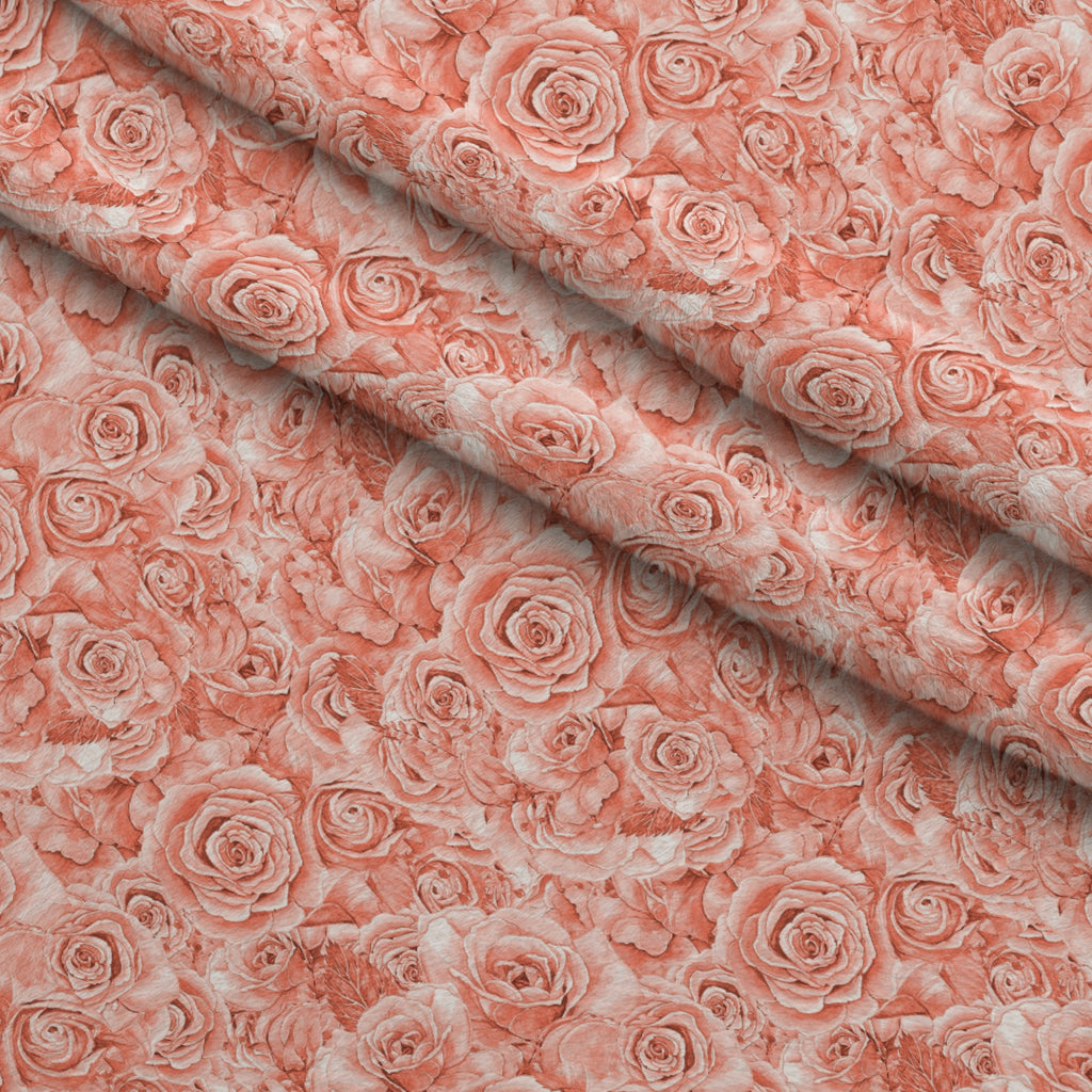 Sepia Blooms Pattern 18 Minky Fabric — plush minky folded close-up preview (mv-minky-v1:lying)