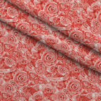 Sepia Blooms Pattern 19 Minky Fabric — plush minky folded close-up preview (mv-minky-v1:lying)