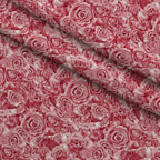 Sepia Blooms Pattern 20 Minky Fabric — plush minky folded close-up preview (mv-minky-v1:lying)