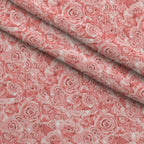 Sepia Blooms Pattern 23 Minky Fabric — plush minky folded close-up preview (mv-minky-v1:lying)
