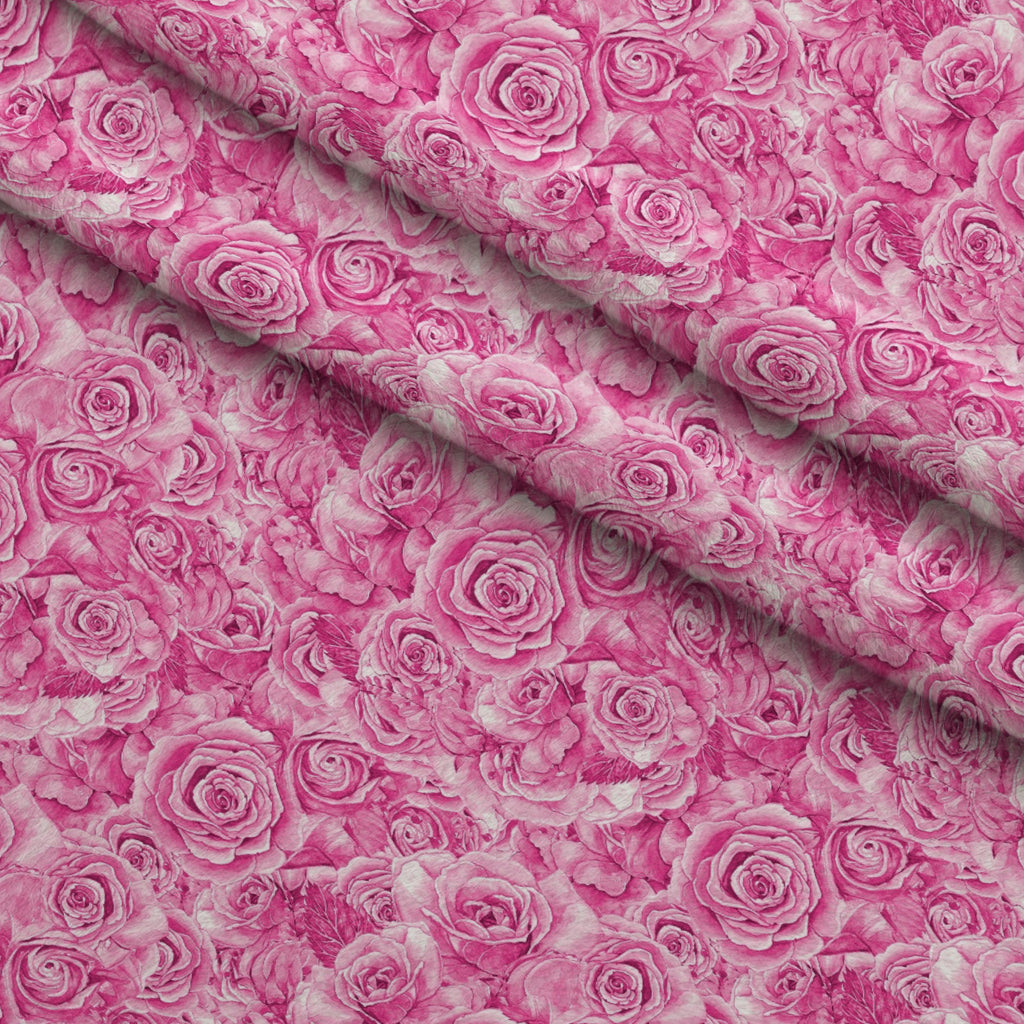Sepia Blooms Pattern 30 Minky Fabric — plush minky folded close-up preview (mv-minky-v1:lying)