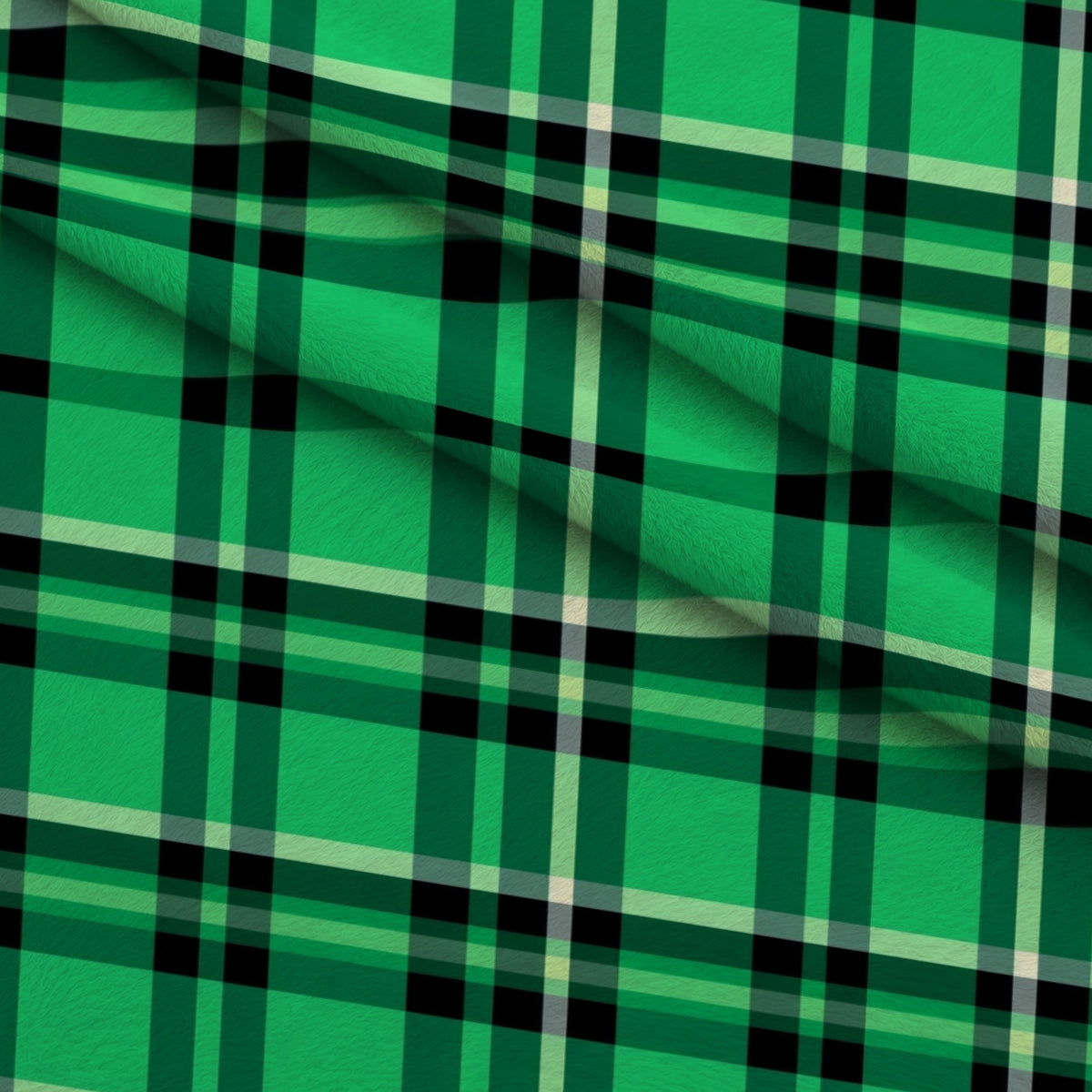 Shamrock Shimmer Pattern 1 Minky Fabric — plush minky folded close-up preview (mv-minky-v1:lying)