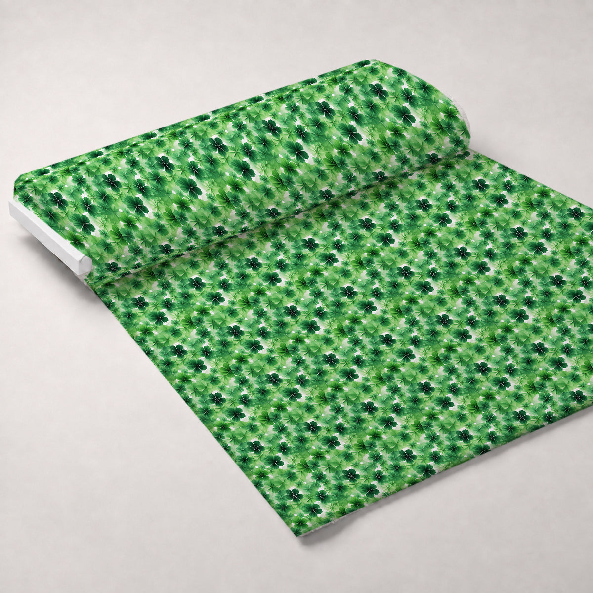 Shamrock Shimmer Pattern 10 Minky Fabric — plush minky unrolled bolt preview (mv-minky-v1:bolt)