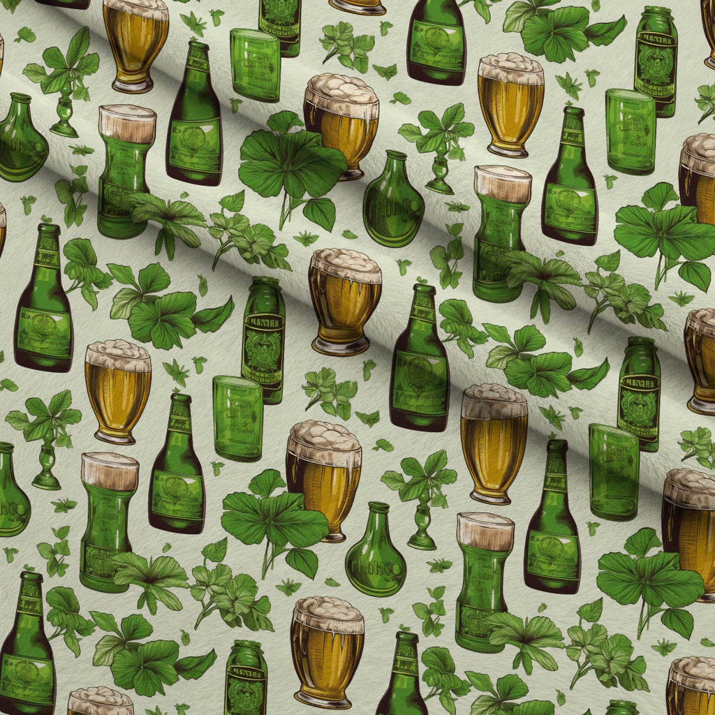 Shamrock Shimmer Pattern 15 Minky Fabric — plush minky folded close-up preview (mv-minky-v1:lying)
