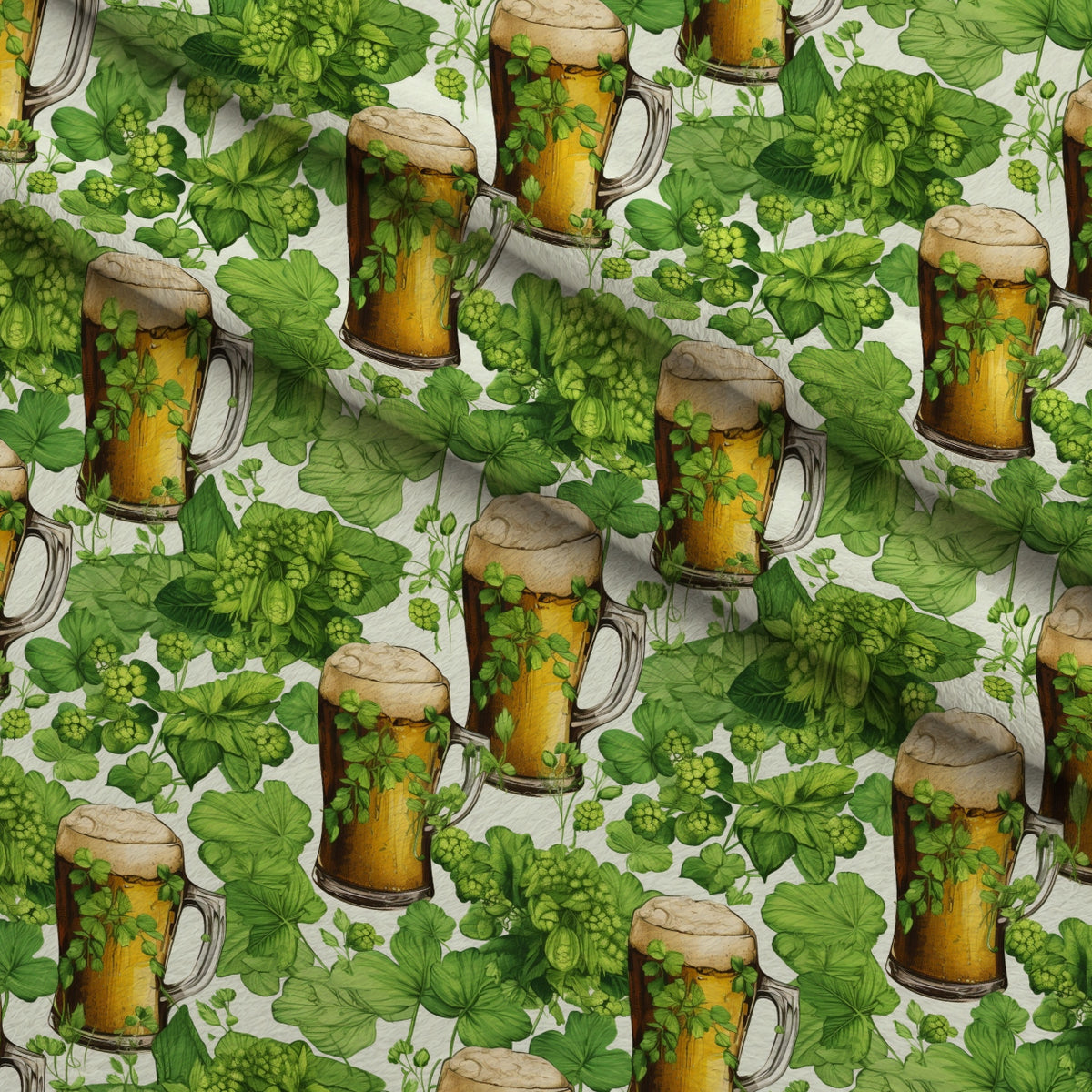 Shamrock Shimmer Pattern 16 Minky Fabric — plush minky folded close-up preview (mv-minky-v1:lying)