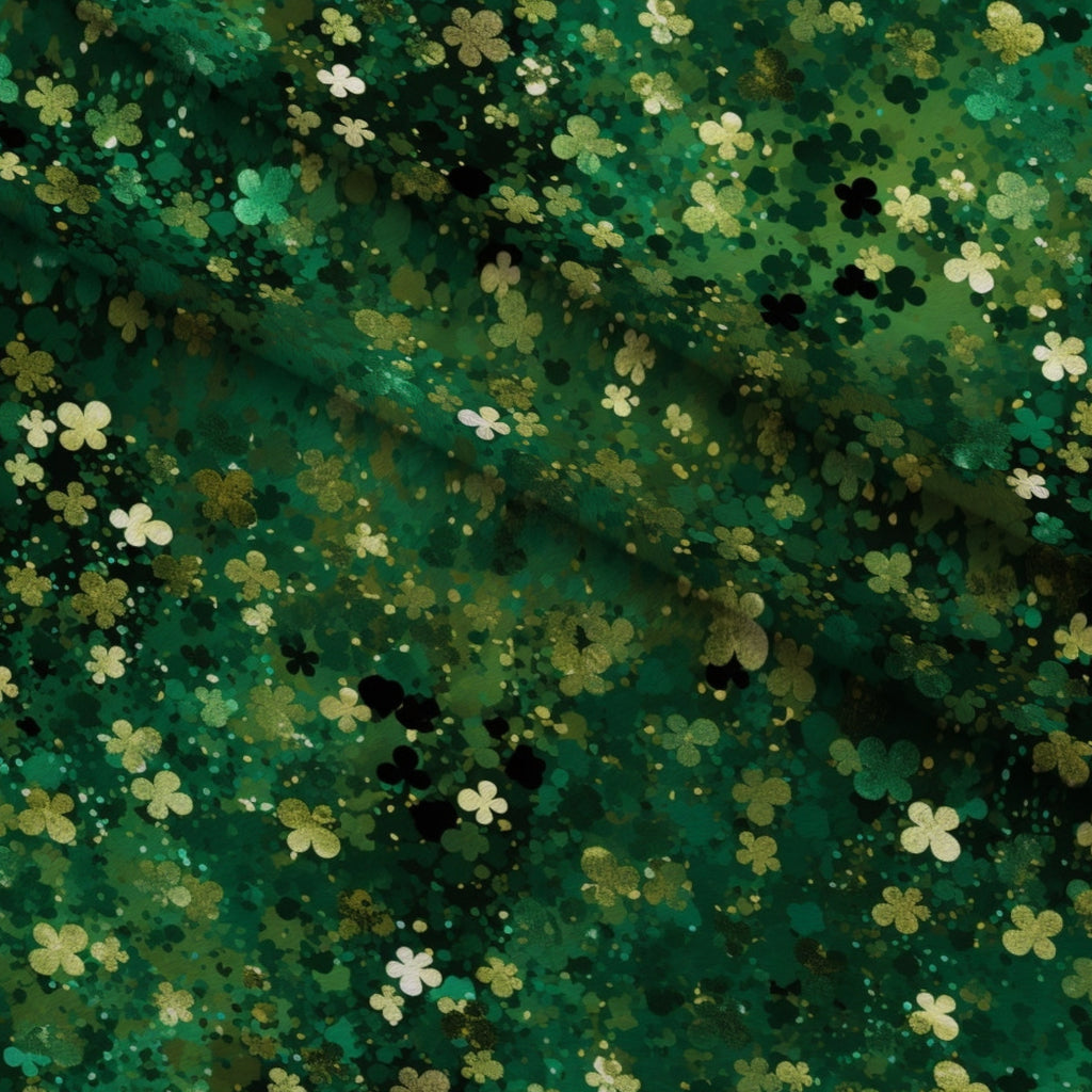 Shamrock Shimmer Pattern 18 Minky Fabric — plush minky folded close-up preview (mv-minky-v1:lying)