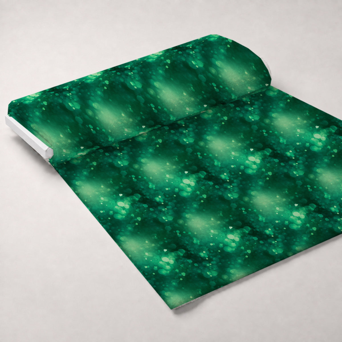 Shamrock Shimmer Pattern 21 Minky Fabric — plush minky unrolled bolt preview (mv-minky-v1:bolt)