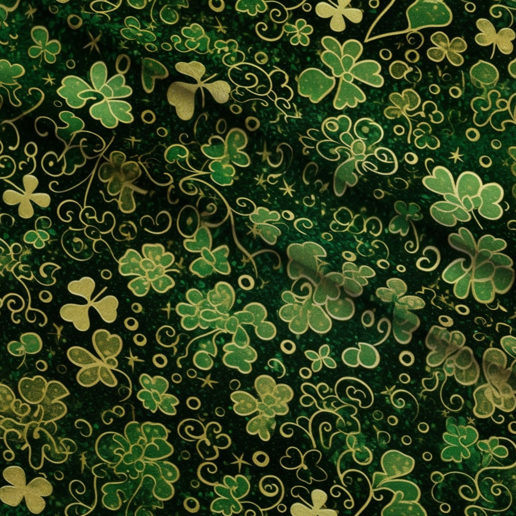 Shamrock Shimmer Pattern 24 Minky Fabric — plush minky folded close-up preview (mv-minky-v1:lying)