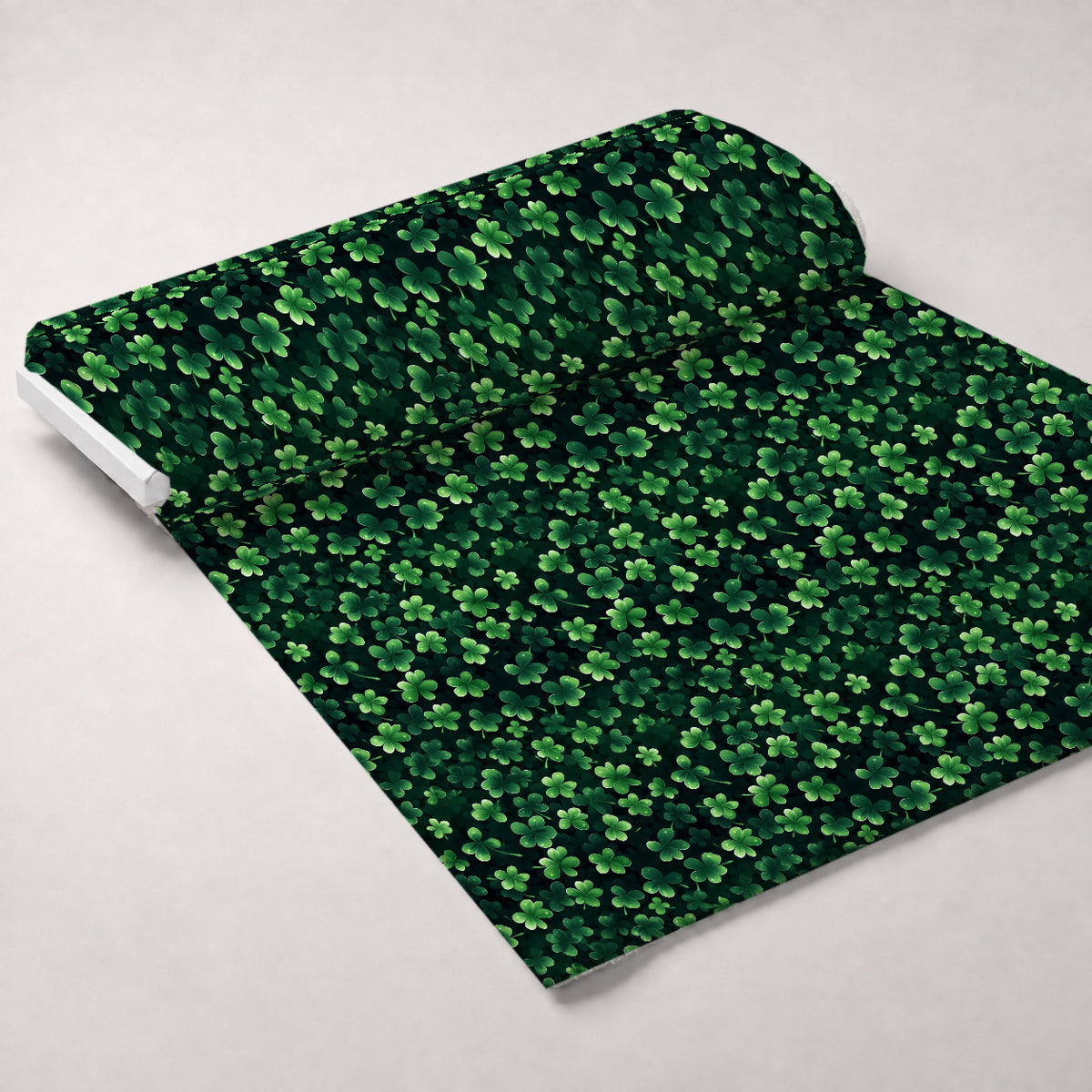 Shamrock Shimmer Pattern 5 Minky Fabric — plush minky unrolled bolt preview (mv-minky-v1:bolt)