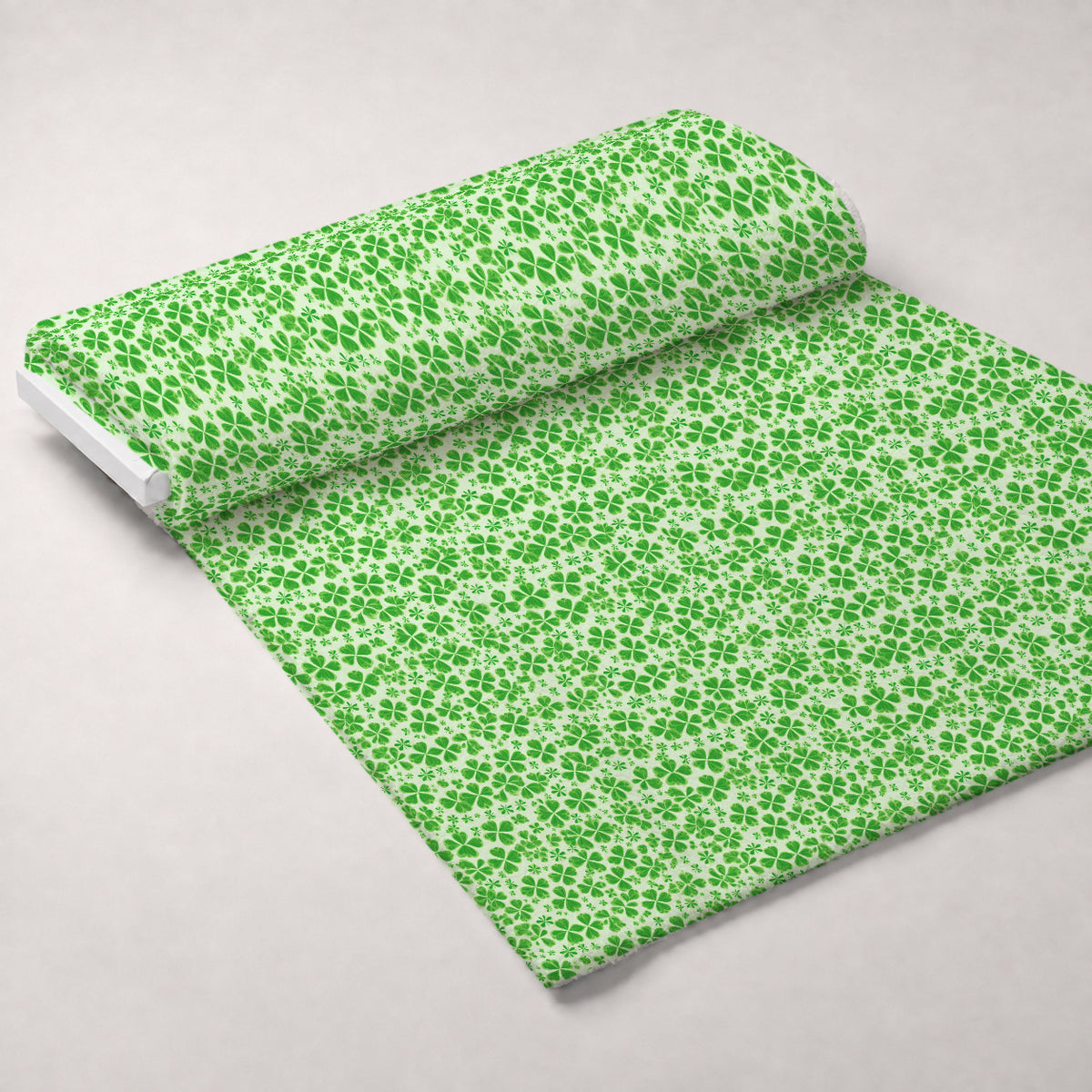Shamrock Shimmer Pattern 7 Minky Fabric — plush minky unrolled bolt preview (mv-minky-v1:bolt)