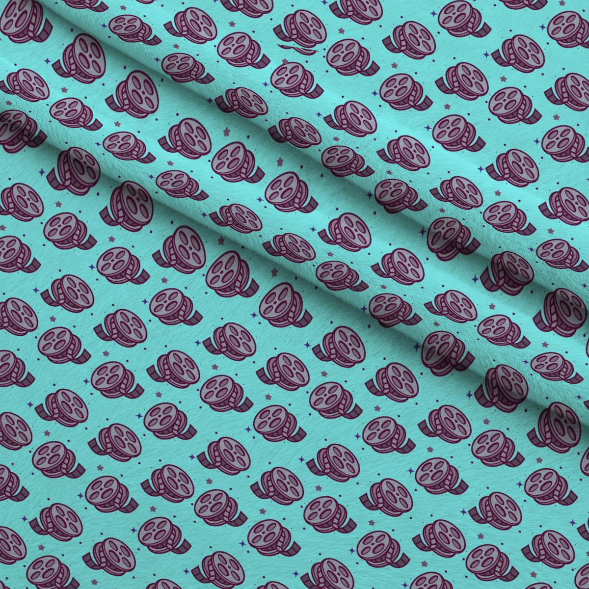 Silver Screen Pattern 3 Minky Fabric — plush minky folded close-up preview (mv-minky-v1:lying)