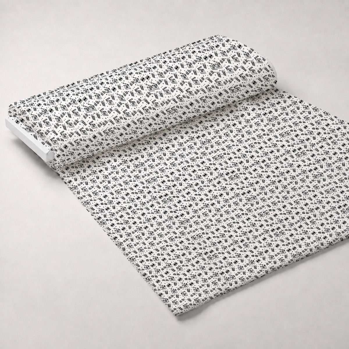 Silver Screen Pattern 6 Minky Fabric — plush minky unrolled bolt preview (mv-minky-v1:bolt)