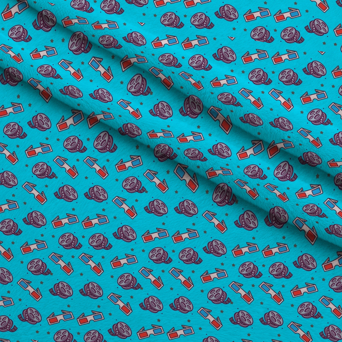 Silver Screen Pattern 8 Minky Fabric — plush minky folded close-up preview (mv-minky-v1:lying)