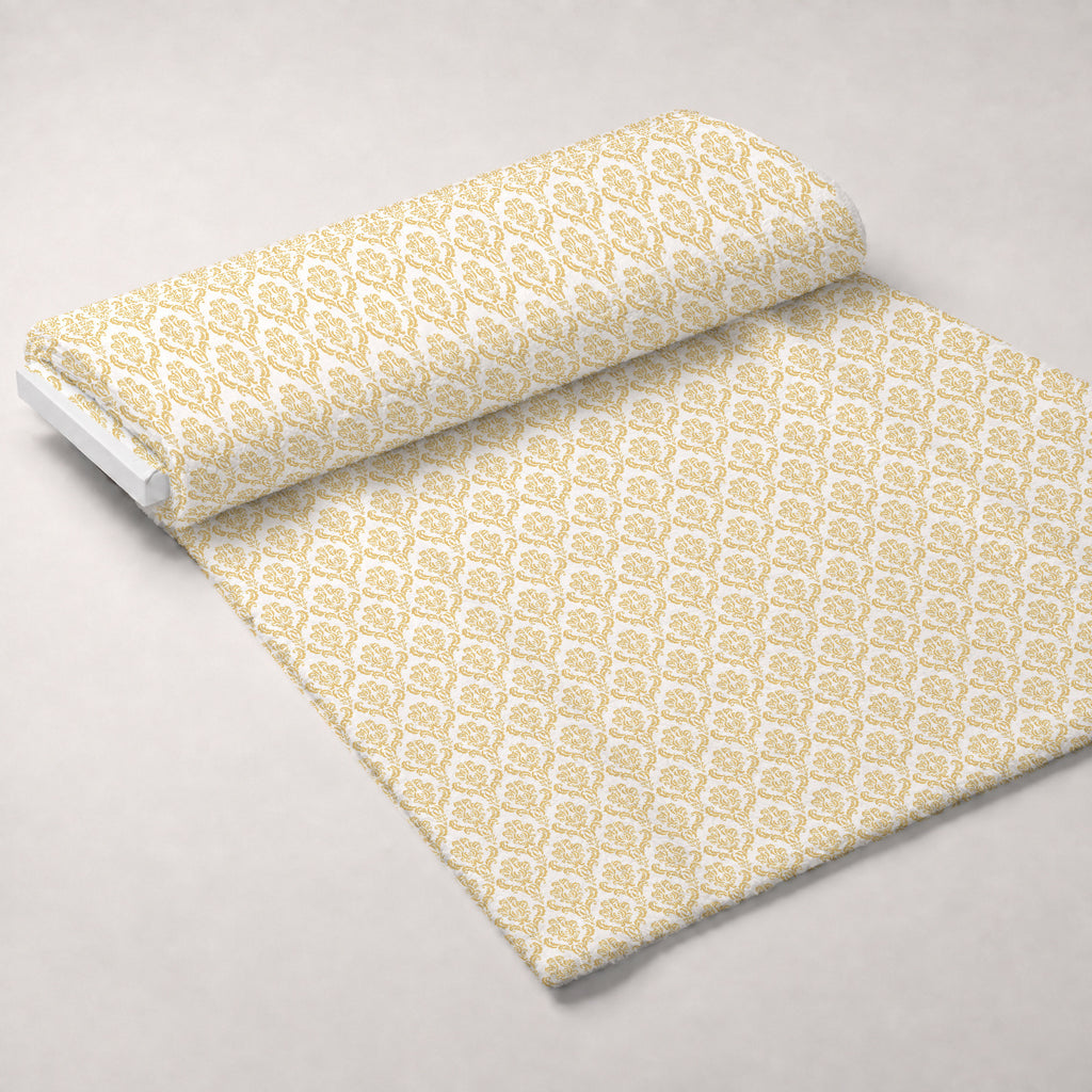 Simple Damask Gold Minky Fabric — plush minky unrolled bolt preview (mv-minky-v1:bolt)