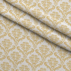 Simple Damask Gold Minky Fabric — plush minky folded close-up preview (mv-minky-v1:lying)