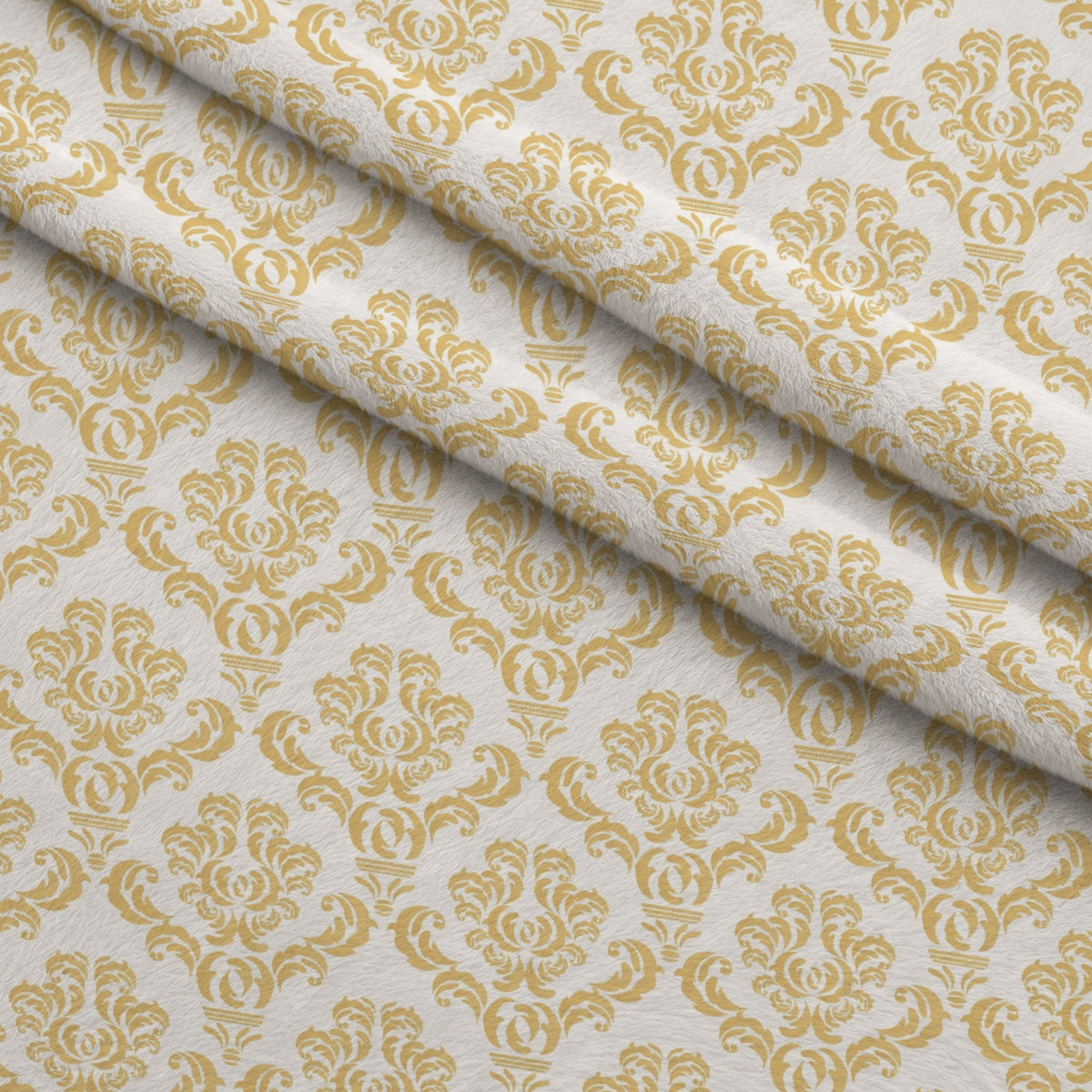 Simple Damask Gold Minky Fabric — plush minky folded close-up preview (mv-minky-v1:lying)