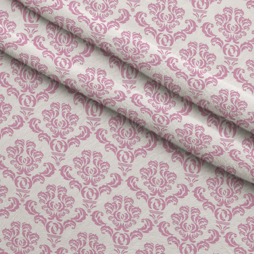 Simple Damask Pink Minky Fabric — plush minky folded close-up preview (mv-minky-v1:lying)
