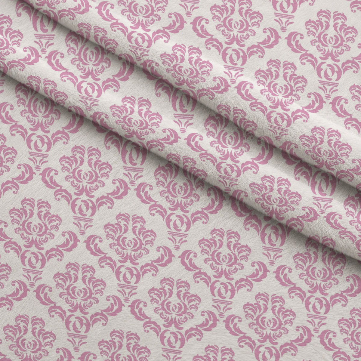 Simple Damask Pink Minky Fabric — plush minky folded close-up preview (mv-minky-v1:lying)