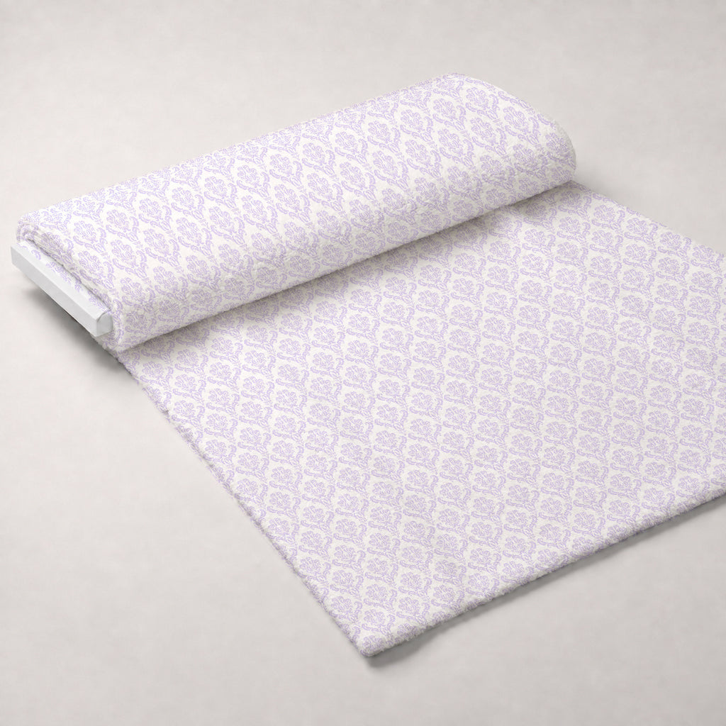 Simple Damask Purple Minky Fabric — plush minky unrolled bolt preview (mv-minky-v1:bolt)