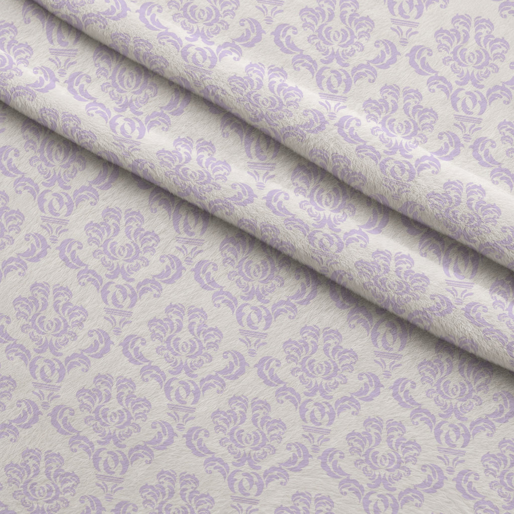 Simple Damask Purple Minky Fabric — plush minky folded close-up preview (mv-minky-v1:lying)