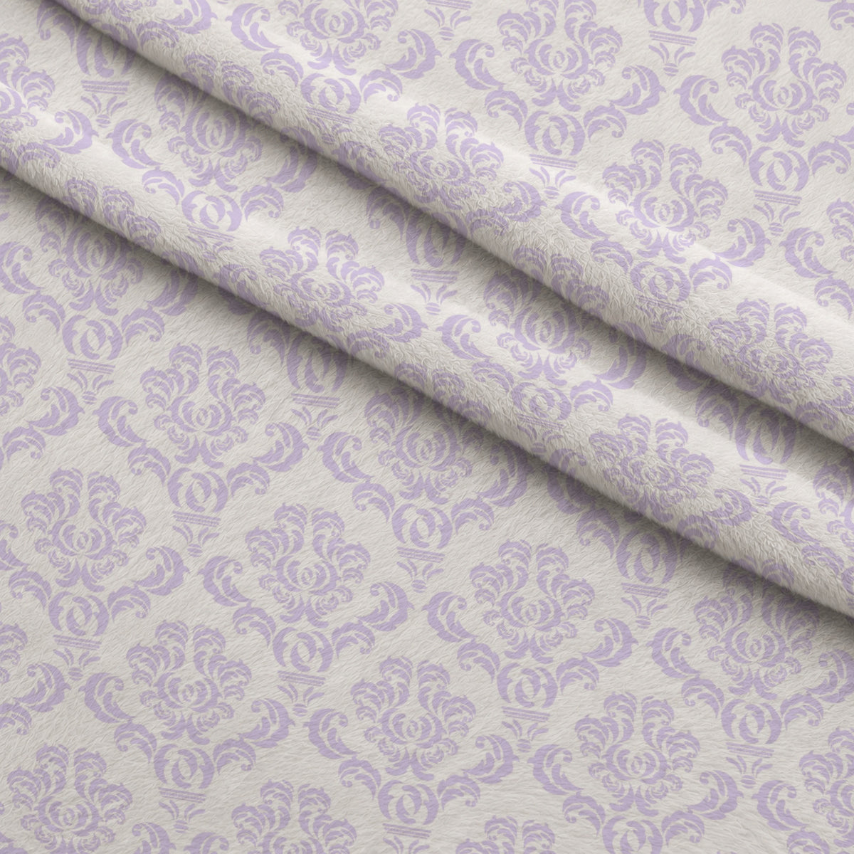 Simple Damask Purple Minky Fabric — plush minky folded close-up preview (mv-minky-v1:lying)
