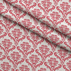 Simple Damask Red Minky Fabric — plush minky folded close-up preview (mv-minky-v1:lying)