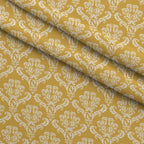 Simple Damask White on Gold Minky Fabric — plush minky folded close-up preview (mv-minky-v1:lying)