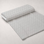 Simple Damask White on Gray Minky Fabric — plush minky unrolled bolt preview (mv-minky-v1:bolt)
