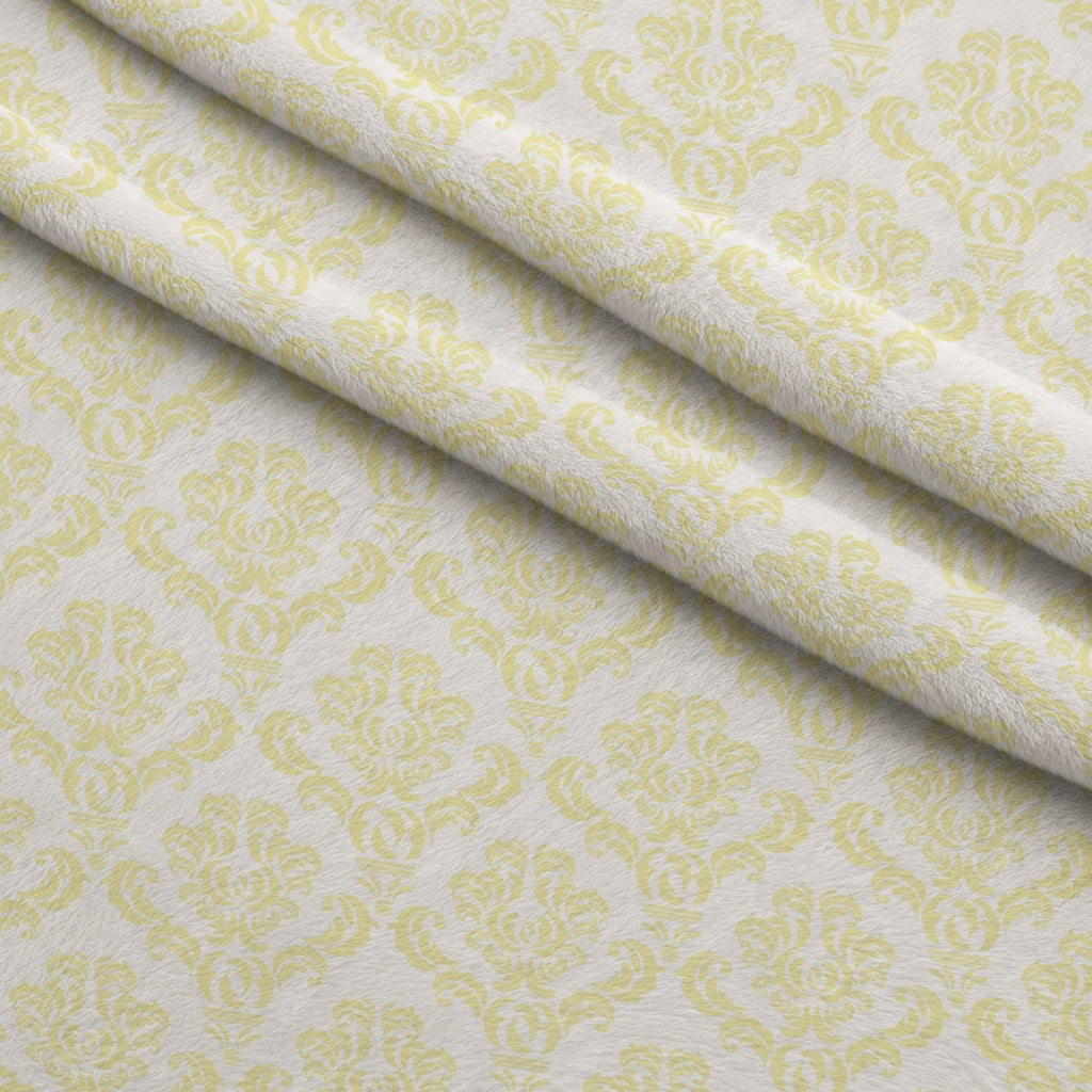 Simple Damask Yellow Minky Fabric — plush minky folded close-up preview (mv-minky-v1:lying)