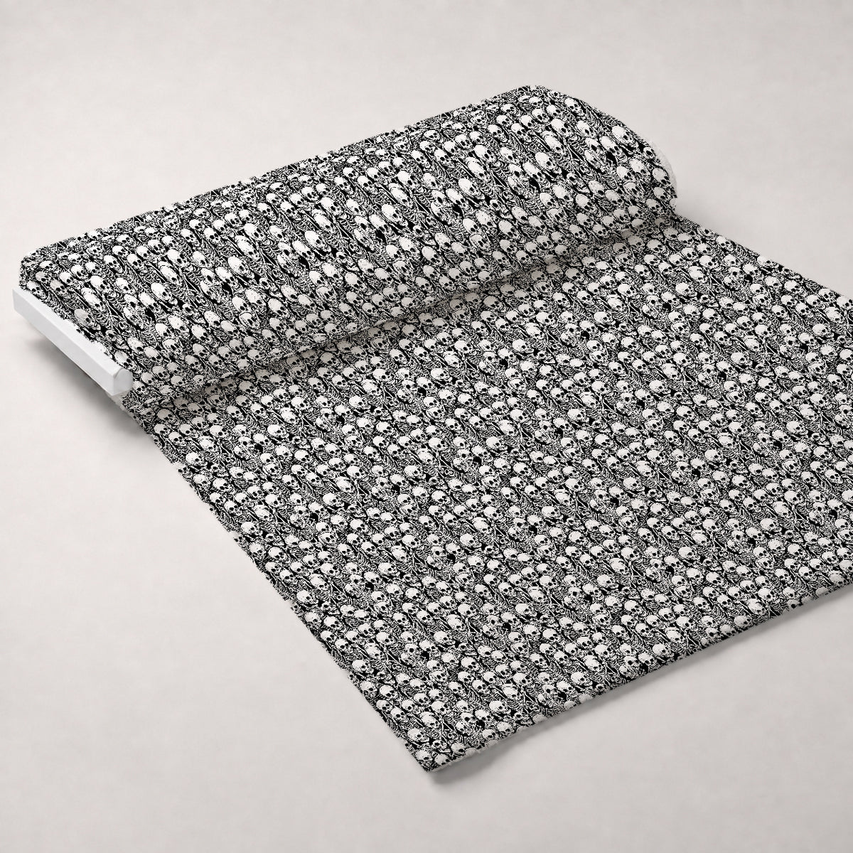 Skeleton Parade Minky Fabric — plush minky unrolled bolt preview (mv-minky-v1:bolt)