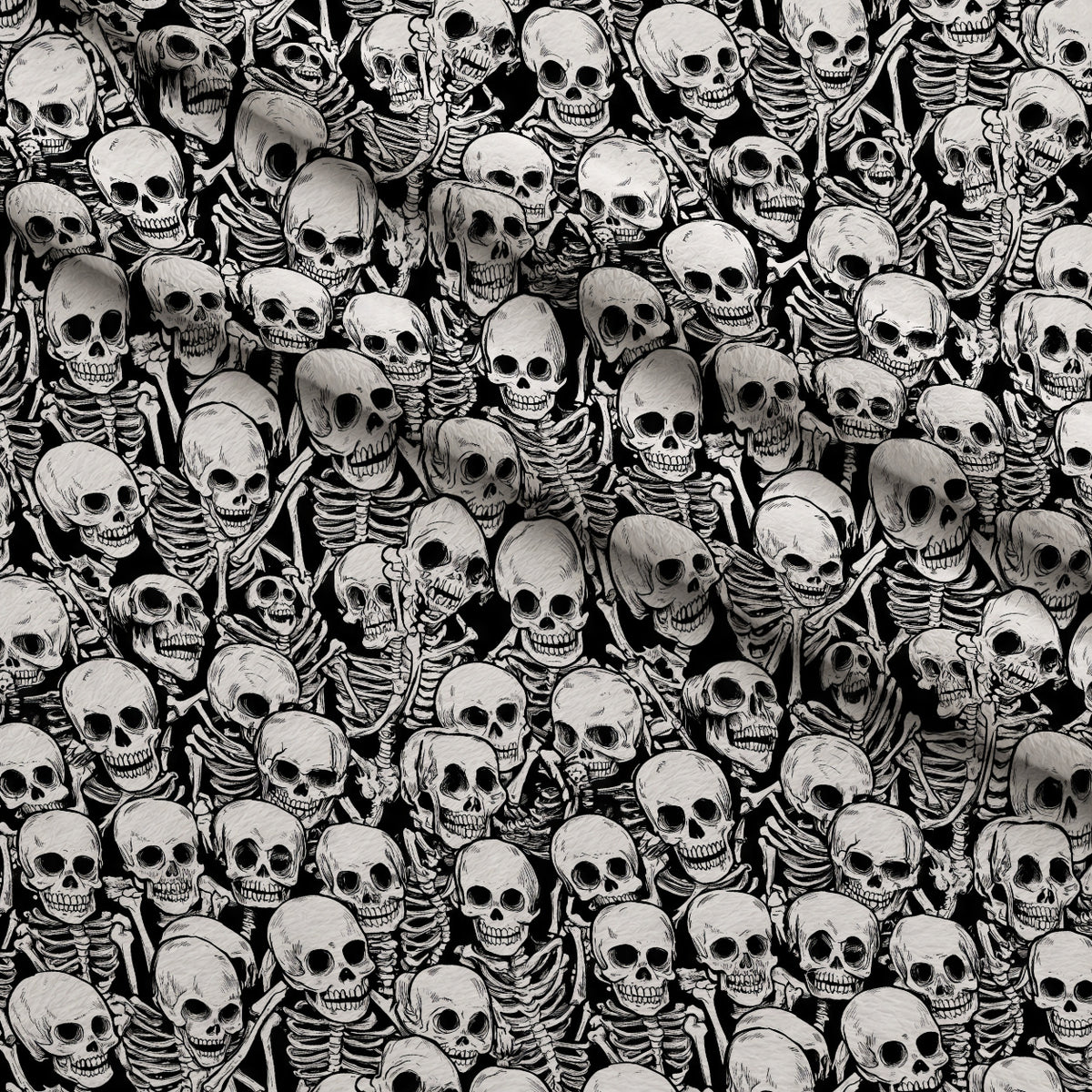 Skeleton Parade Minky Fabric — plush minky folded close-up preview (mv-minky-v1:lying)