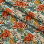 Sketchbook Garden Pattern 8 Minky Fabric — plush minky folded close-up preview (mv-minky-v1:lying)