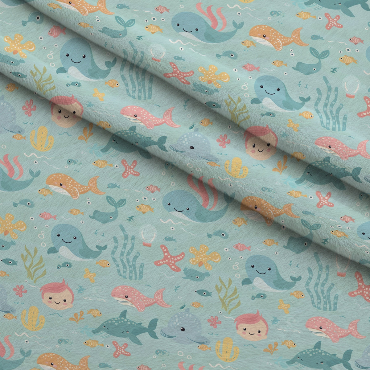 Sleepy Skies Pattern 18 Minky Fabric — plush minky folded close-up preview (mv-minky-v1:lying)