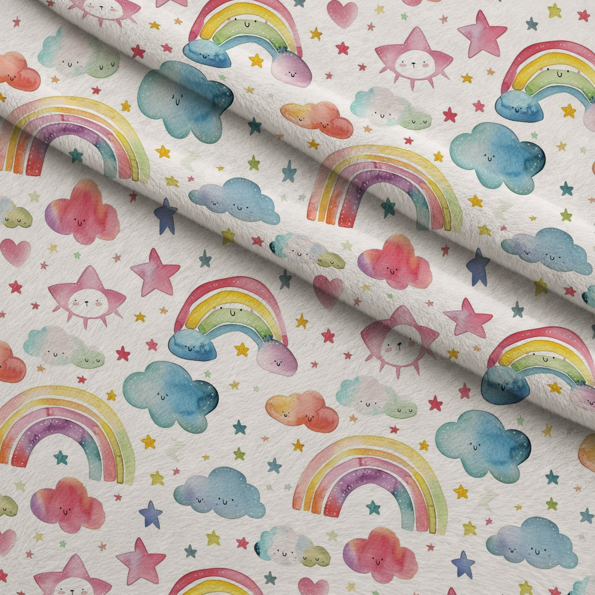 Sleepy Skies Pattern 25 Minky Fabric — plush minky folded close-up preview (mv-minky-v1:lying)