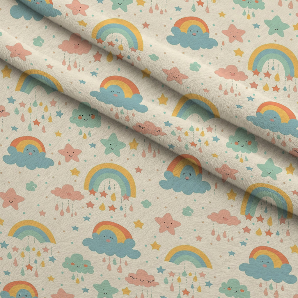 Sleepy Skies Pattern 7 Minky Fabric — plush minky folded close-up preview (mv-minky-v1:lying)