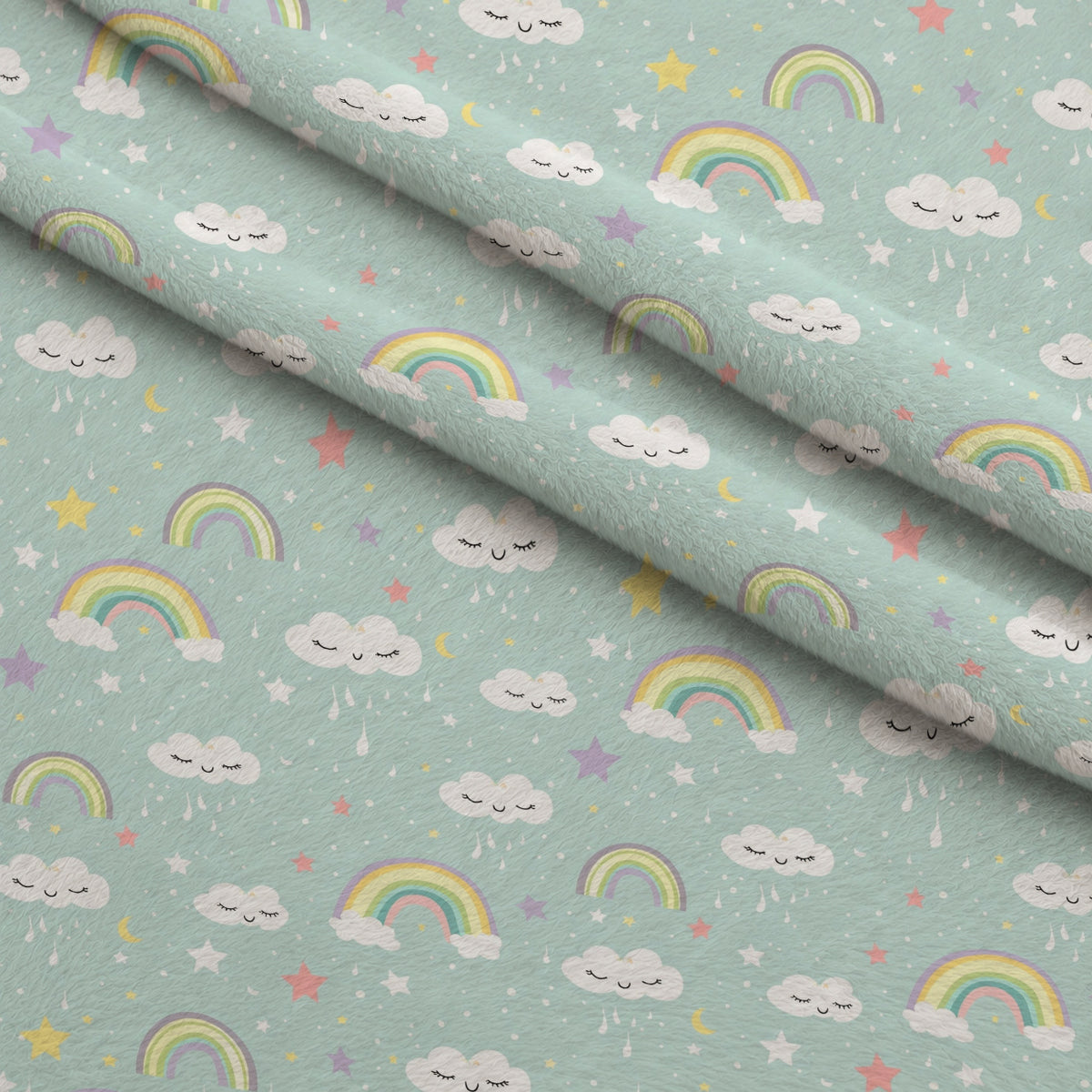 Sleepy Skies Pattern 8 Minky Fabric — plush minky folded close-up preview (mv-minky-v1:lying)